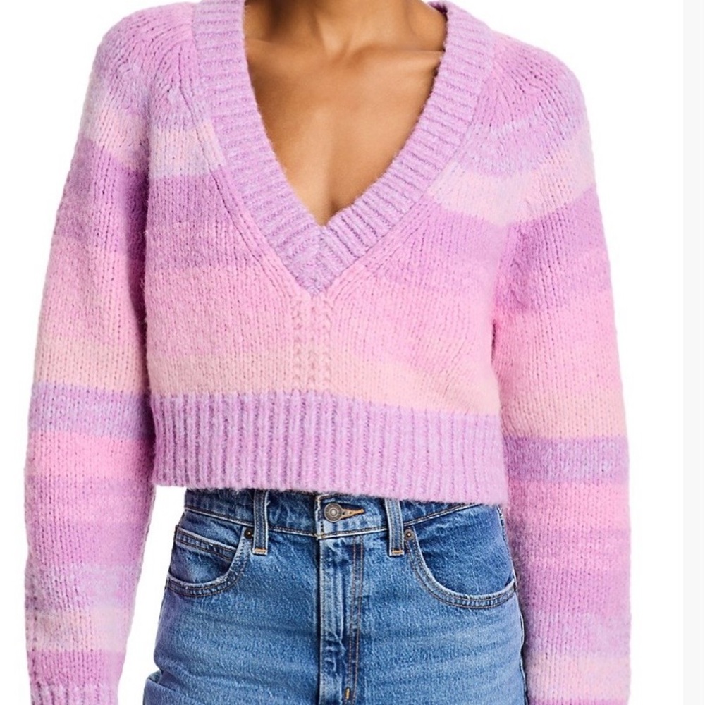 NWT- LoveShackFancy Barbarelle Pullover V-Neck Sweater - Large